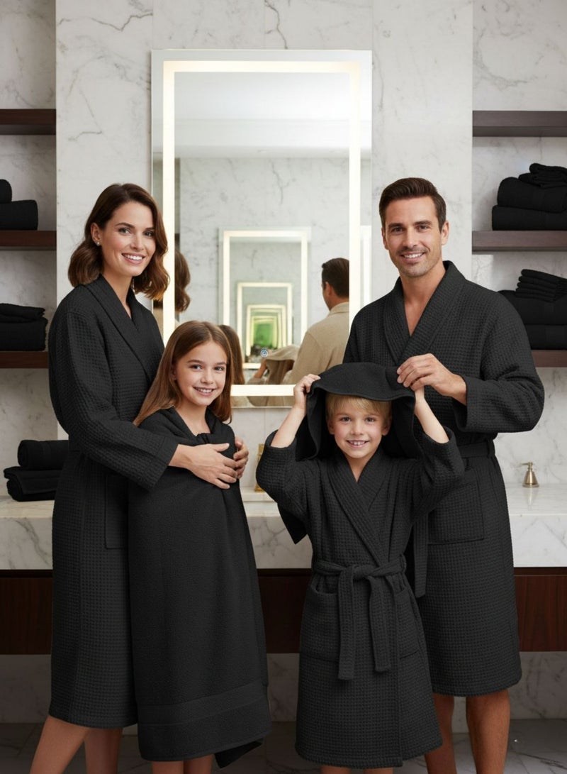 1 تشيس طقم مناشف قطنية 100% مكون من 10 قطع - 600 جرام/متر مربع، فاخر، أسود اللون، مناسب للحمام واليدين والغسيل - Image 3