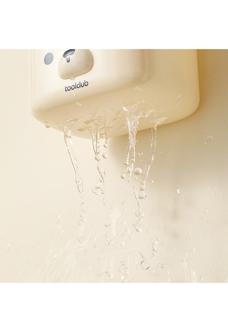 Multifunction Bathroom Kitchen Wet Towel Organizer Wall Mounted Suction Cup Tissue Holder Cute Bear Toilet Paper Holder Wall Storage Box Rack - Image 2