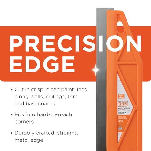 Black+Decker 12-Inch Paint Shield, Trim Guide for Painting Straight Lines - Image 2