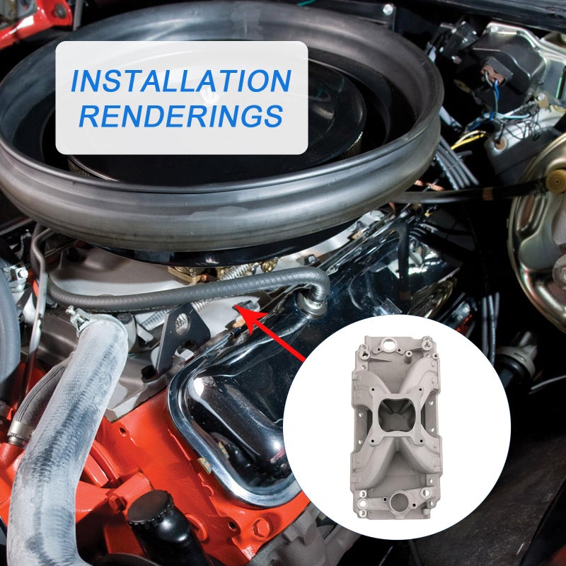DICMIC Aluminum Single Plane Intake Manifold Compatible with Chevrolet Big Block V8 BBC 396-454 Engines - Image 5