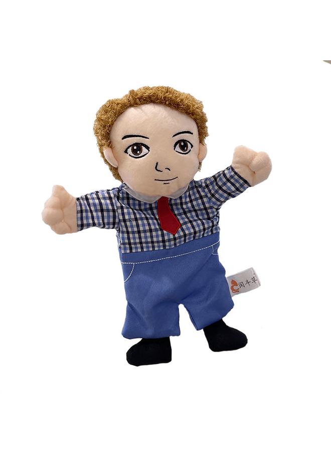 Bluejw Yiwu New Curly Hair Family Hand Doll Plush Toy Figure Finger Doll Dad - Image 3