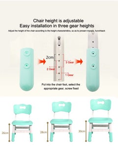 JSAITOYS 3-Piece Kids Study Table Chairs Set Height Adjustable Toddler Art Desk and Seat for Kids Graffiti Desktop  - Image 5