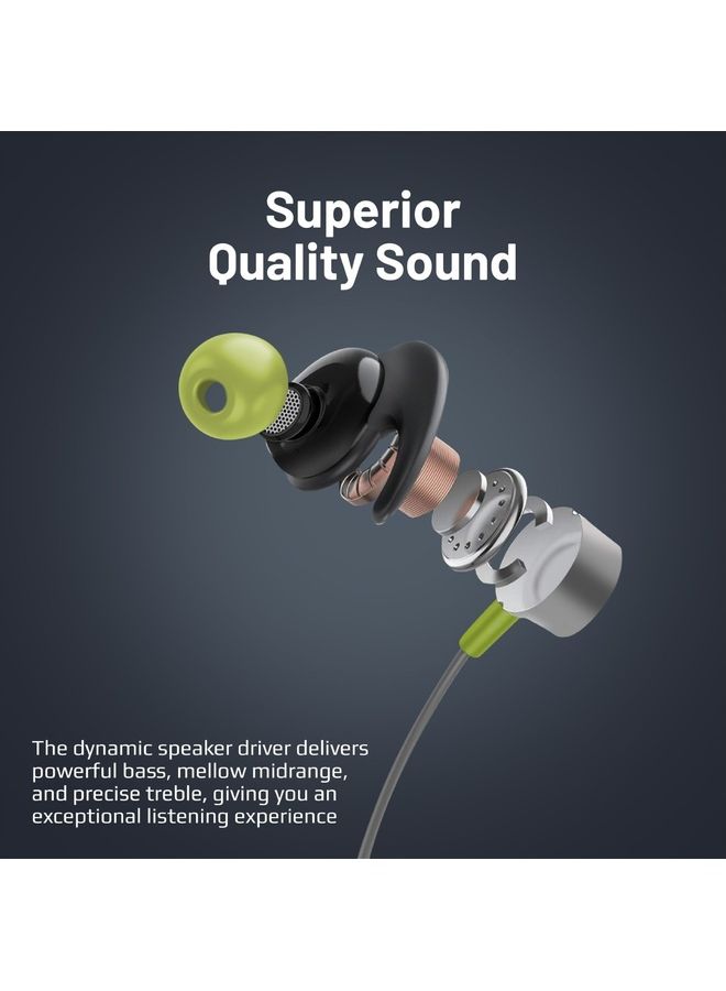 PROMATE Wireless Neckband Earphones,High-Definition Bluetooth 5.0 Earphones with TF Card Reader,Hall Switch Sensor,LCD Screen,Sweat-Resistance and 70Hrs Long Playtime forSmartphones,Blend Grey - Image 2