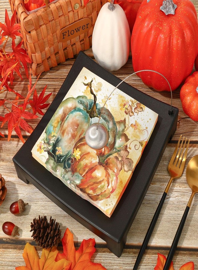 Whaline مناديل ورقية من وايلين 80 قطعة بتصميم اليقطين لخريف 6.5 × 6.5 بوصة - Image 3