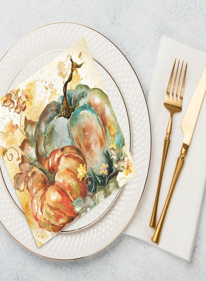 Whaline مناديل ورقية من وايلين 80 قطعة بتصميم اليقطين لخريف 6.5 × 6.5 بوصة - Image 4