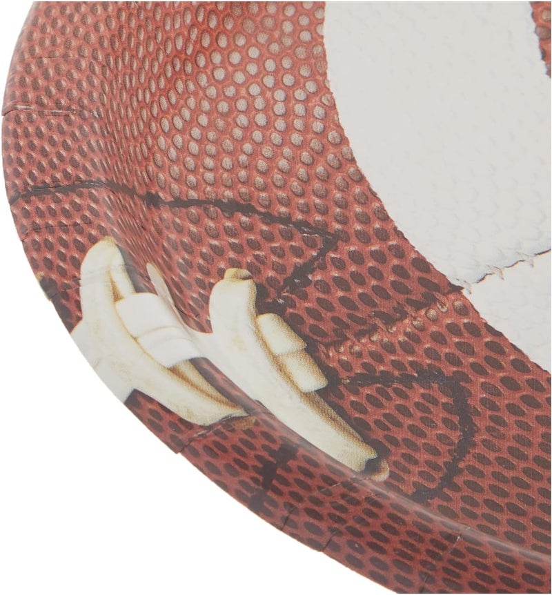 Unique Multicolor Football Fiesta Paper Round Dinner Plates  9 8 Count Durable  Eyecatching Design  Perfect For Game Day Celebrations  SportsThemed Parties - Image 5