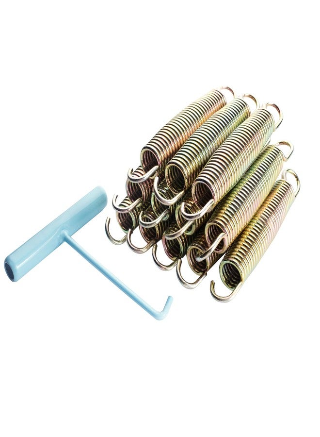 SkyBound Trampoline Springs - 7 Inch, 12 Stainless Steel Springs - Heavy Duty Trampoline Springs - Weather Resistant Galvanized Steel with Rubber Tipped Hooks - Spring Replacement Kit with T-Hook - Image 1