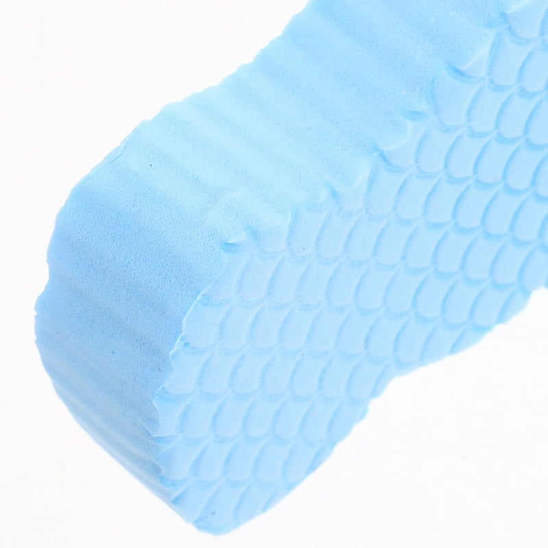 Soft Blue Embossed Bath Sponge Gentle Exfoliating Body Scrubber For Men Women Travel - Image 4
