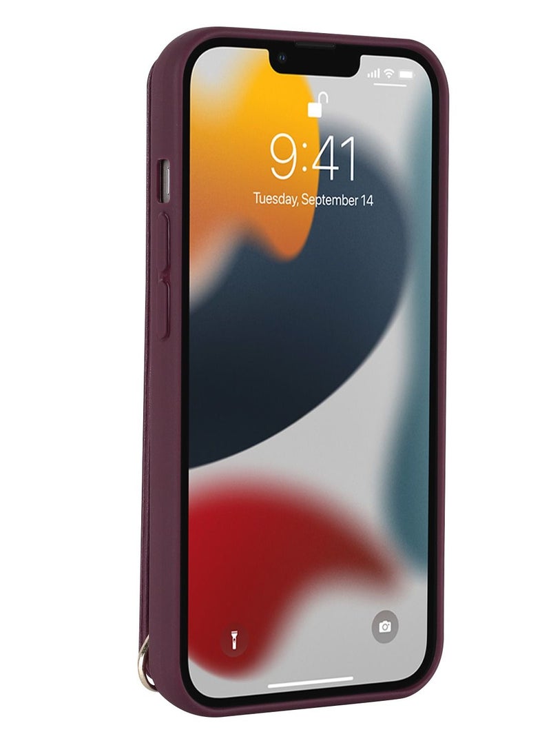 Suteni Back Cover Wristband Card Slots Leather Phone Case for iPhone - Image 2