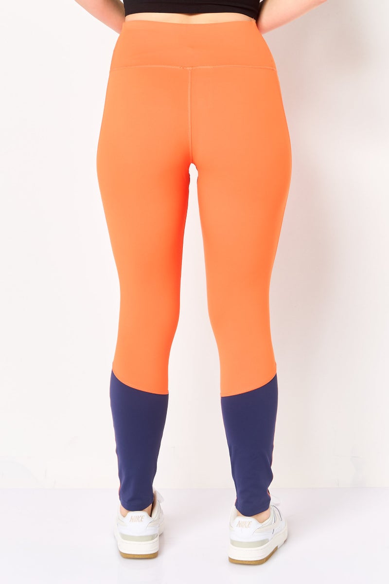 Reebok Women Sportswear Fit Training Vector Leggings, Bright Orange - Image 4
