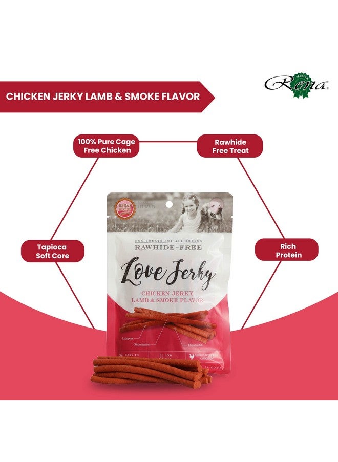 Rena 'S Love Jerky Lamb And Smoked Flavor Dog Treats. Specially Crafted For Dogs Of All Breeds, Each Pack Contains Three 360G Pouches, Ensuring Plenty Of Delicious Snacks For Your Canine Companion. - Image 4