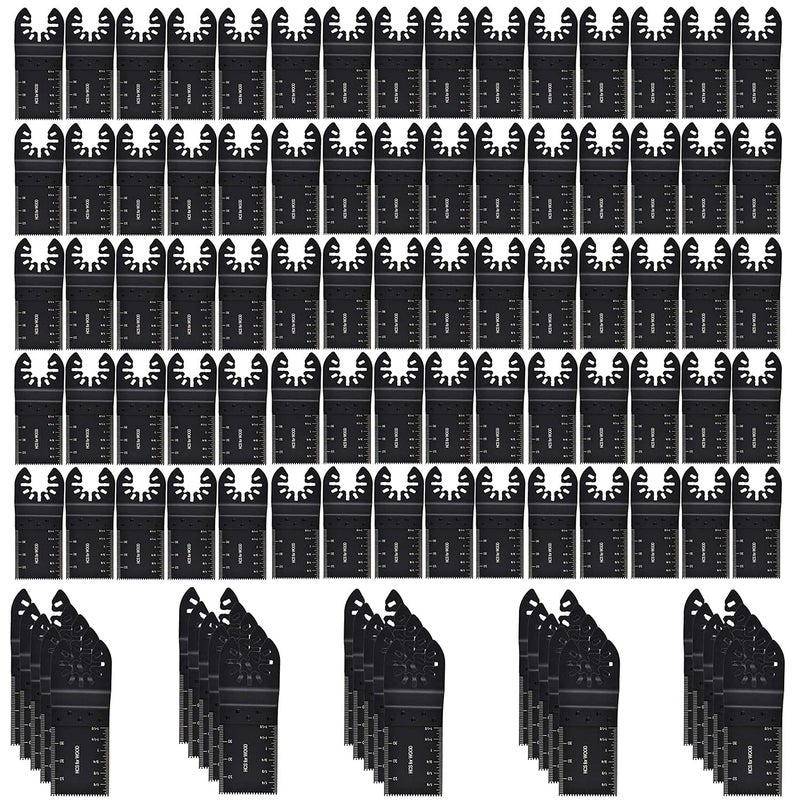 MinCHI257 Professional Universal Oscillating Saw Blades,Wood Multitool Blades,Quick Release Durable Oscillating Tool,Multi Tool Blades Fit All Models, 100 Pcs - Image 1