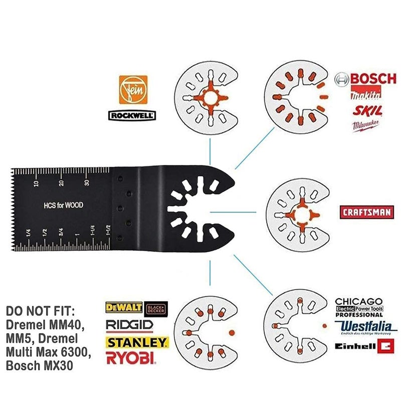 MinCHI257 Professional Universal Oscillating Saw Blades,Wood Multitool Blades,Quick Release Durable Oscillating Tool,Multi Tool Blades Fit All Models, 100 Pcs - Image 3