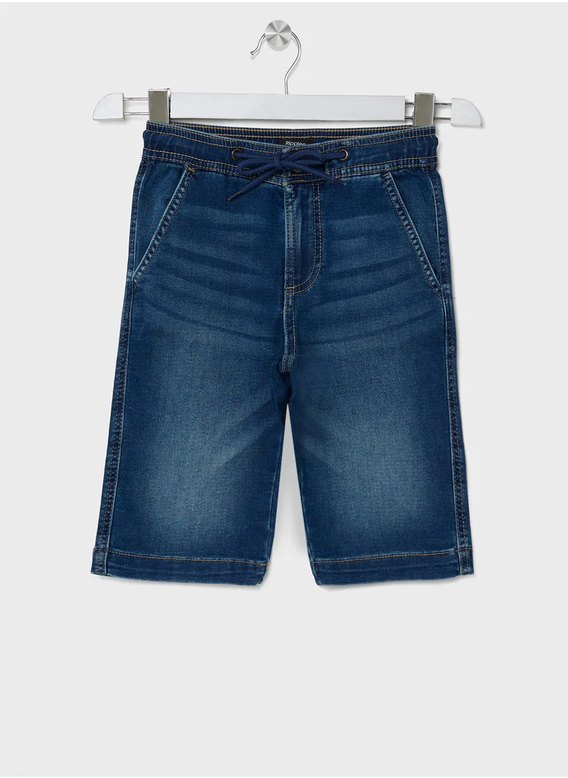 ريبلز مع نمشي Boys Denim Shorts