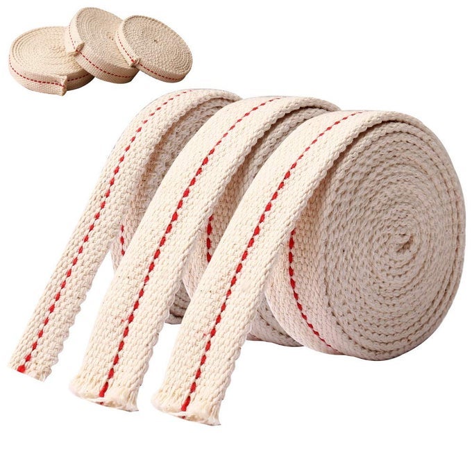 195 FOOT 3 ROLLS COTTON OIL LAMP WICK REPLACEMENT OIL LANTERNS WICK FOR OIL LAMPS AND OIL BURNERS