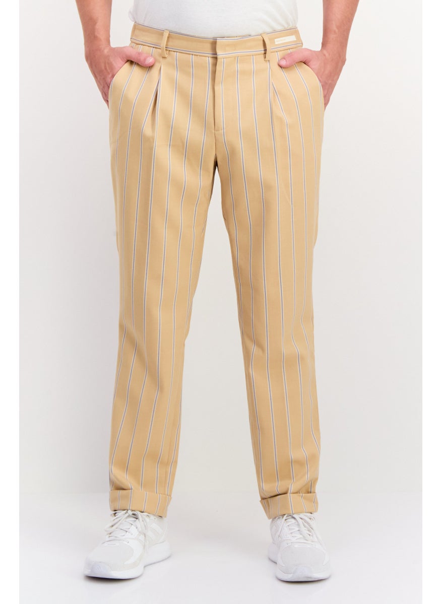 Men Regular Fit Stripe Chino Pants, Beige - pzsku/ZE5E79210ACC8DBF77D8DZ/45/_/1737642585/a87b7bb7-89b4-477c-a5af-b1babffa1397