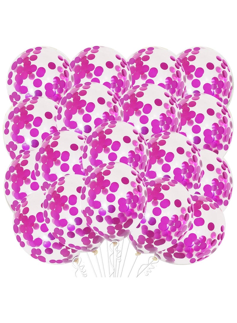 KATCHON Pink Confetti Latex Balloons Set Pack of 30 for Pink Party Decoration - Image 1
