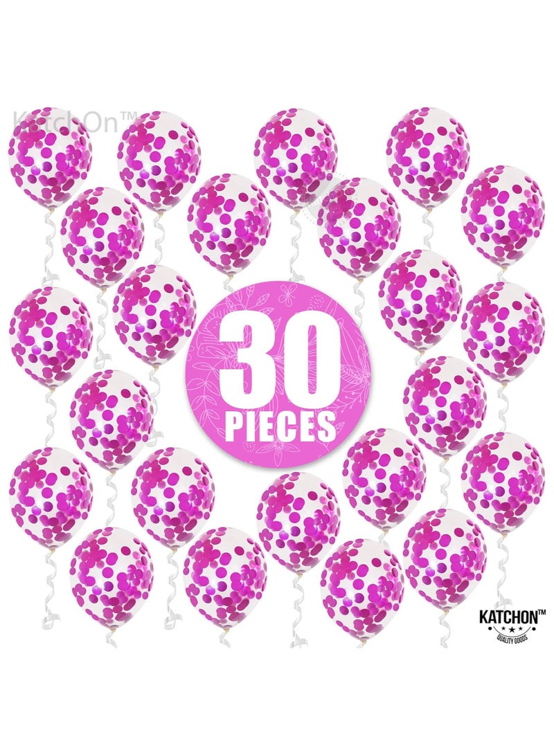 KATCHON Pink Confetti Latex Balloons Set Pack of 30 for Pink Party Decoration - Image 3