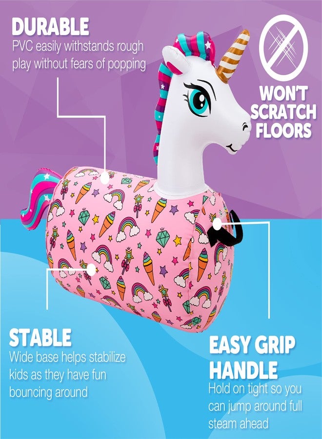 WADDLE Hip Hopper Inflatable Hopping Animal Bouncer Unicorn, Ages 2 and Up, Supports Up to 85 Pounds - Image 5