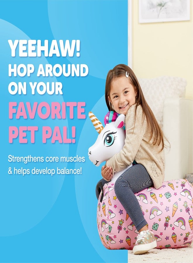 WADDLE Hip Hopper Inflatable Hopping Animal Bouncer Unicorn, Ages 2 and Up, Supports Up to 85 Pounds - Image 3