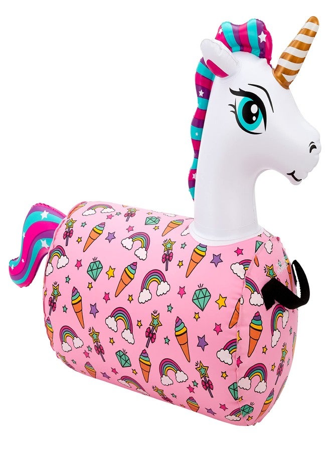 WADDLE Hip Hopper Inflatable Hopping Animal Bouncer Unicorn, Ages 2 and Up, Supports Up to 85 Pounds - Image 1