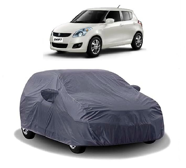 Carigiri Grey Car Body Cover for Maruti Suzuki Swift(Triple Stitched,Mirror Pockets,UV Resistant,Dustproof)(Models-2005, 2006, 2007, 2008, 2009, 2010, 2011, 2012, 2013) - Image 2