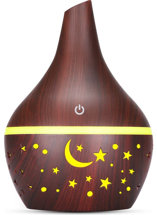 Aroma Diffuser 300ML Aromatherapy Essential Oil Dark Brown 15.5x11x11cm - Image 2