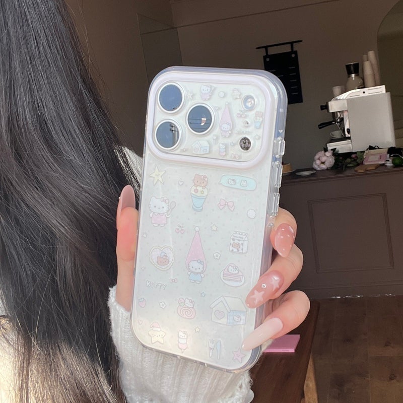 مناسبة لشركة أبل 17Promax لطيف قبعة كيتي قطة حالة الهاتف Iphone16Pro لطيف تصميم ثقب دقيق 15P - Image 3