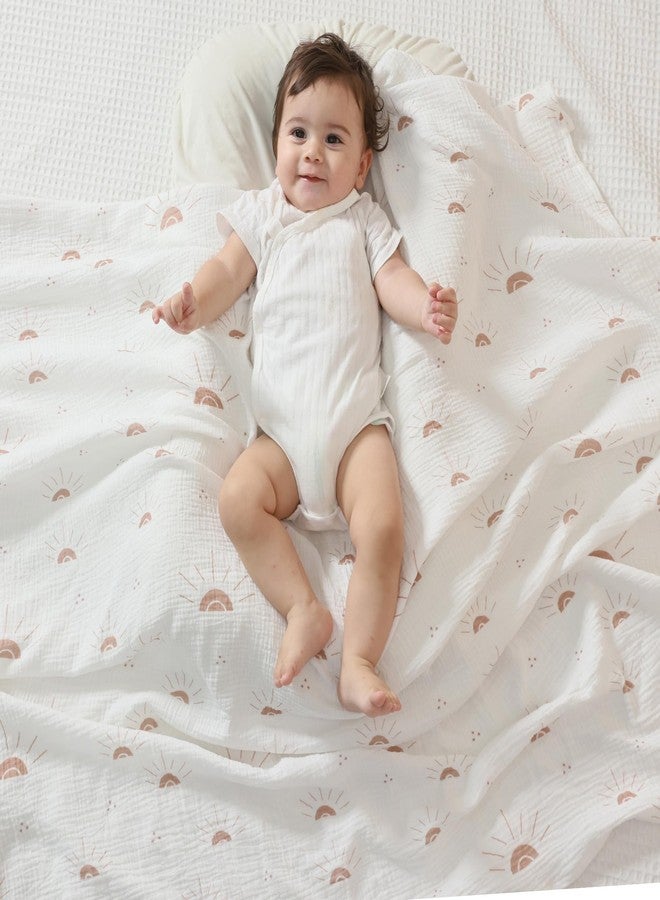 JELLYMONI Muslin Swaddle Blankets for Unisex, 2 Pack Newborn Receiving Blanket, Large 47 x 47 inches Soft Breathable Muslin Baby Blanket for Newborn Boys & Girl - Image 2