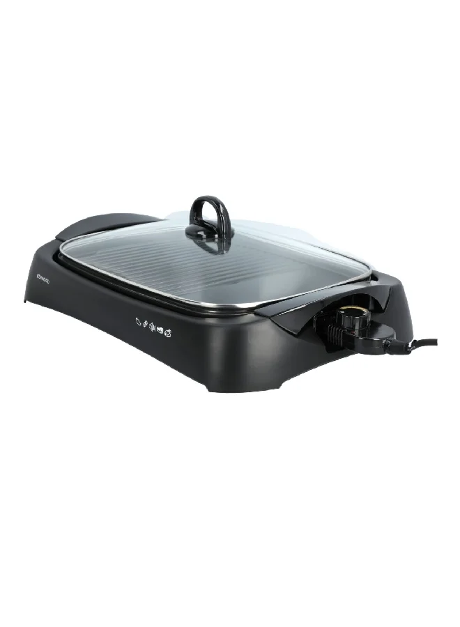 كينوود شواية صحية بتحكم حراري 1700 وات مع غطاء أسود 9.8 × 51 × 35 سم HG230