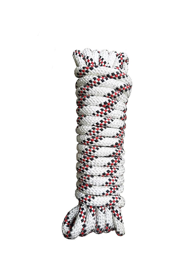 AZUKA® Static Type A Kernmantle Polyester Rope, 10mm x 15m (White-Red) - Image 1