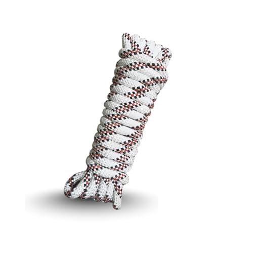 AZUKA® Static Type A Kernmantle Polyester Rope, 10mm x 15m (White-Red) - Image 2