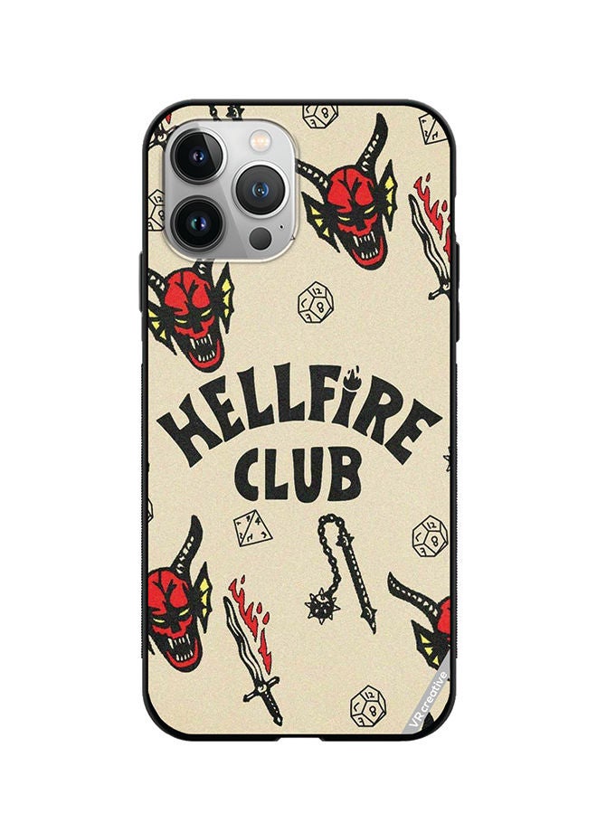 VR CREATIVE غطاء حماية لهاتف آبل آيفون 12 برو ماكس بتصميم نادي الجحيم متعدد الألوان - Image 1