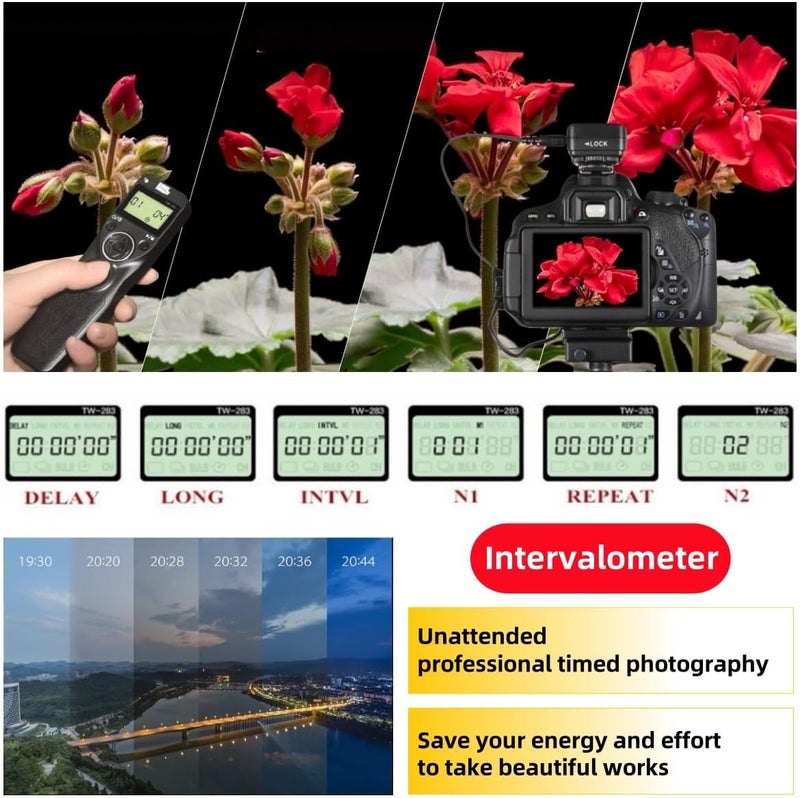 Pixel TW283-S1 Wireless Remote Trigger Timer Intervalometer Compatible with Sony a100 a200 a300 a350 a400 a450 a500 a550 a560 a580 a700 a850 a900 a37 a5 a5 a57 A65 A67 A77 A99 A77II A99II - Image 3