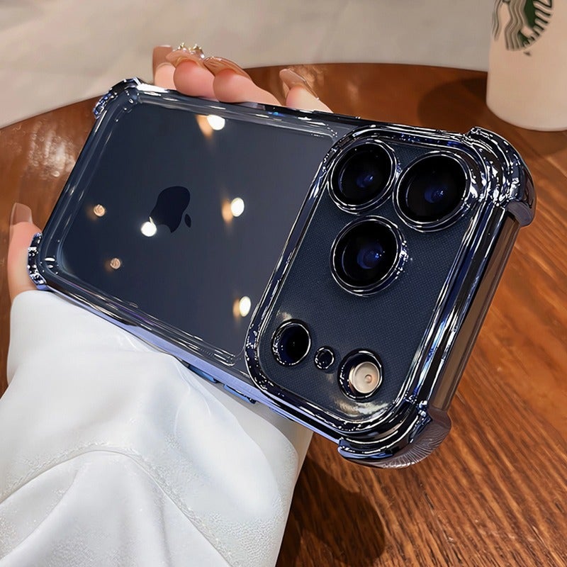 غطاء واقي بAcrylic لـ iPhone 15 / 15 Plus / 15 Pro / 15 Pro Max مع حماية من السقوط وتغطية كاملة مع مقاوم للصدمات مع قبضة مضادة للانزلاق مع مقاوم للخدش باللون أزرق مضاد للانزلاق من. - Image 1
