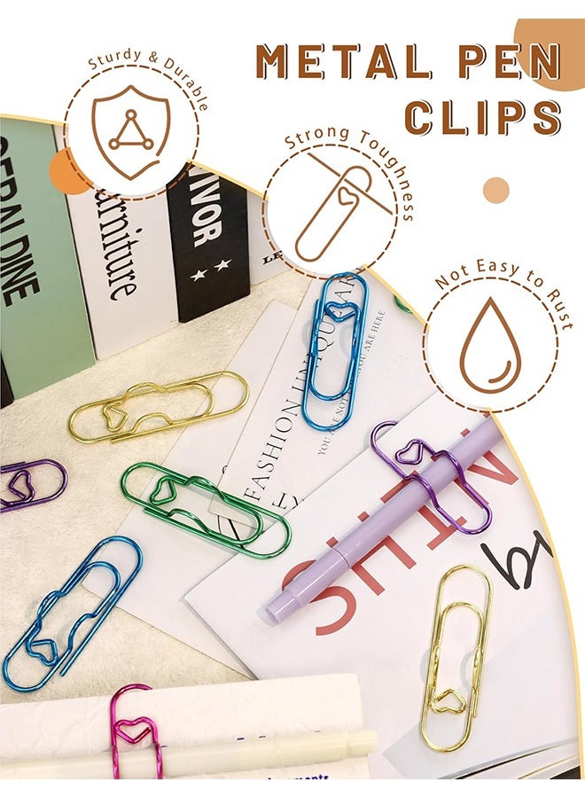 MXN 15 Pcs Paper Clips Colorful, Metal Paperclip Office Paper Clamp for Notebooks and School Office Supplies - Image 3