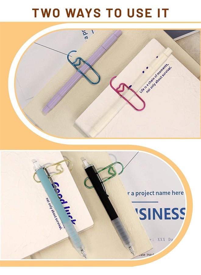 MXN 15 Pcs Paper Clips Colorful, Metal Paperclip Office Paper Clamp for Notebooks and School Office Supplies - Image 4