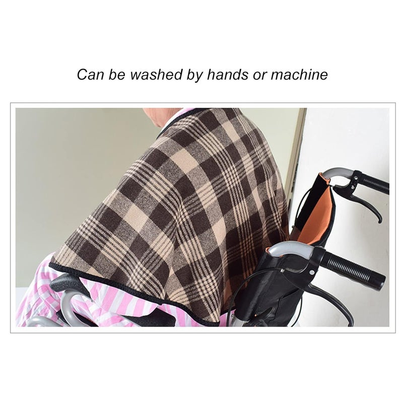 cheekyglo Velvet Thickened Wheelchair Care Shawl, Soft and Lightweight Shawls Wraps, Shoulder Warm Blanket for Aged Care Products bedridden Patient Cold Protection in Winter - Image 4