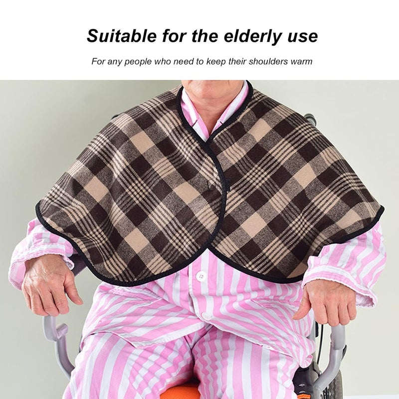 cheekyglo Velvet Thickened Wheelchair Care Shawl, Soft and Lightweight Shawls Wraps, Shoulder Warm Blanket for Aged Care Products bedridden Patient Cold Protection in Winter - Image 2