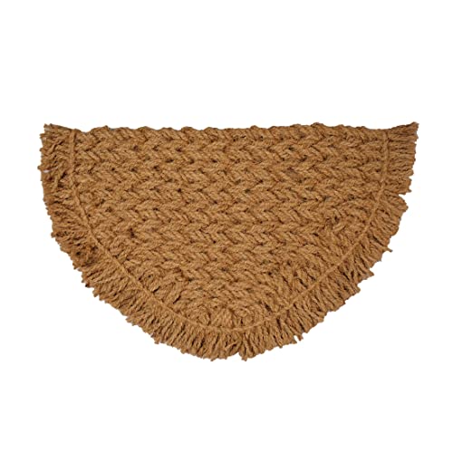 ATMAH Handwoven Coir Rope Mat with Fringes (Size 45cm x 75cm) - Image 2