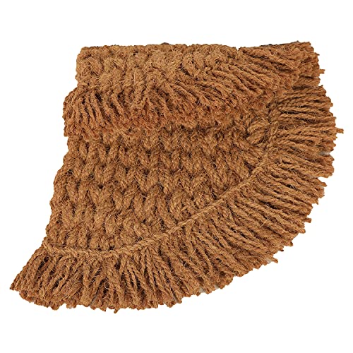 ATMAH Handwoven Coir Rope Mat with Fringes (Size 45cm x 75cm) - Image 4