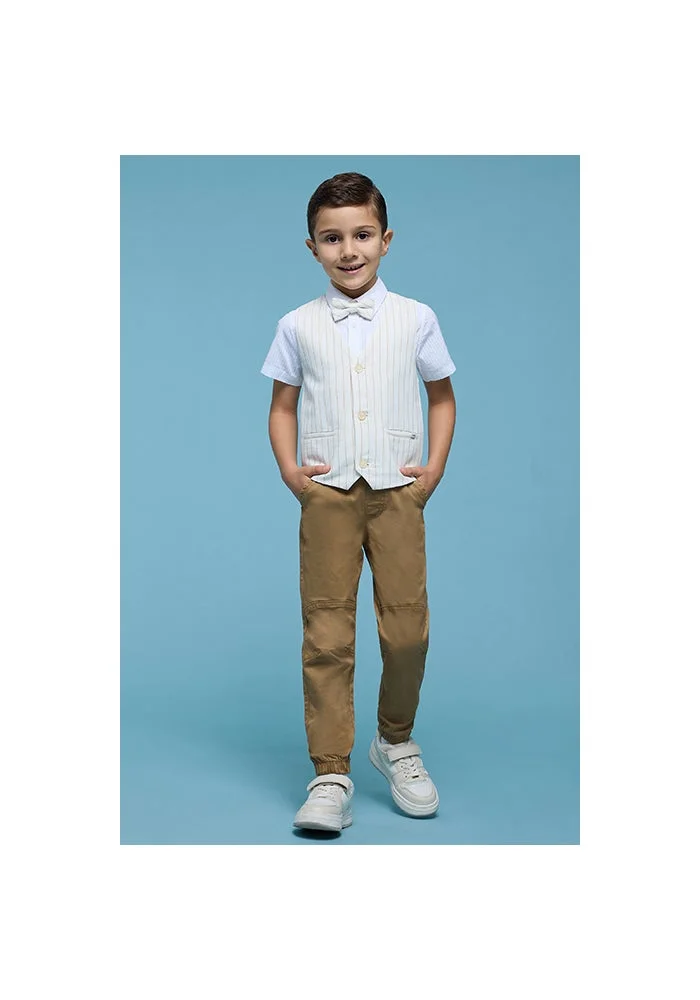 أر أند بي Solid Shirt with Waistcoat