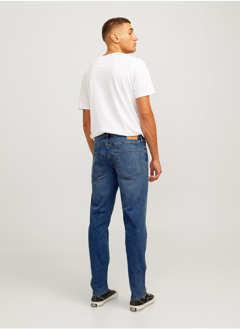 JJ Rebel Jrebadam Jjcraft Stright Fit Mid Wash Jeans  - Image 5
