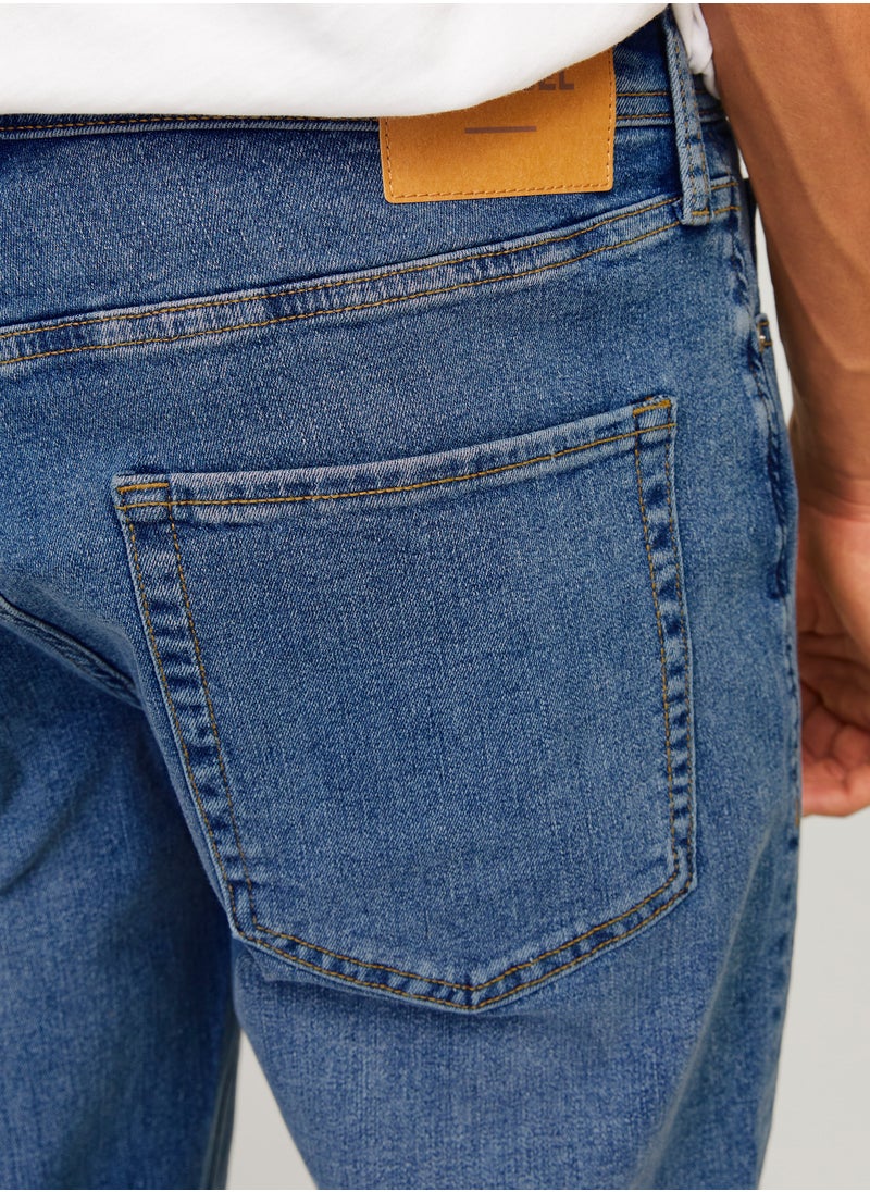 JJ Rebel Jrebadam Jjcraft Stright Fit Mid Wash Jeans  - Image 3