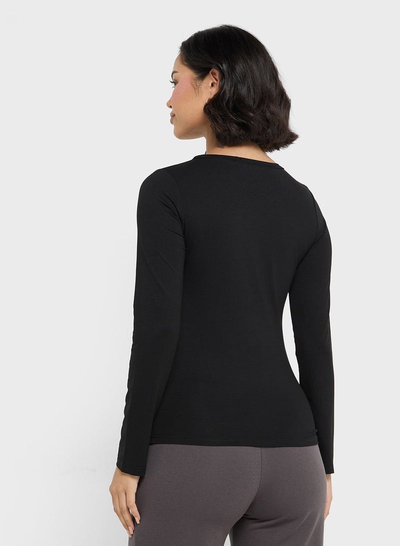 Ginger Basics Scoop Neck Long Sleeves Top - Image 2