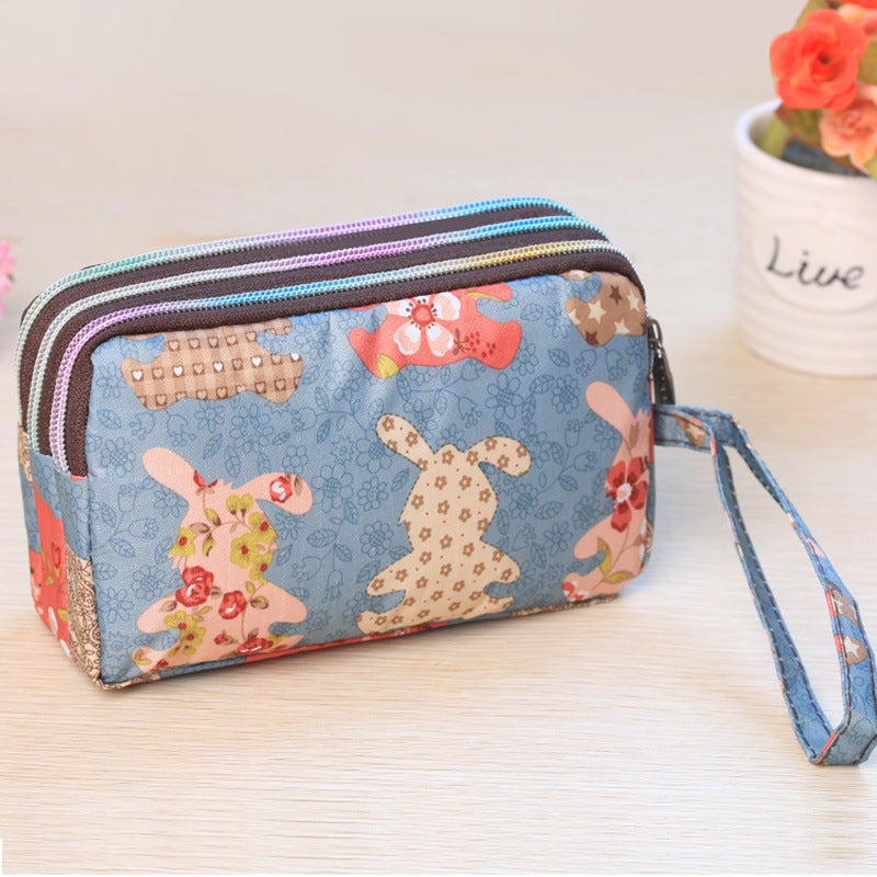 6Inch Waterproof Phone Bag Three-Layer Separation Long Wallet Wrist Bag Fabric Coin Purse Women'S Bag Waterproof Upgrade - Image 1