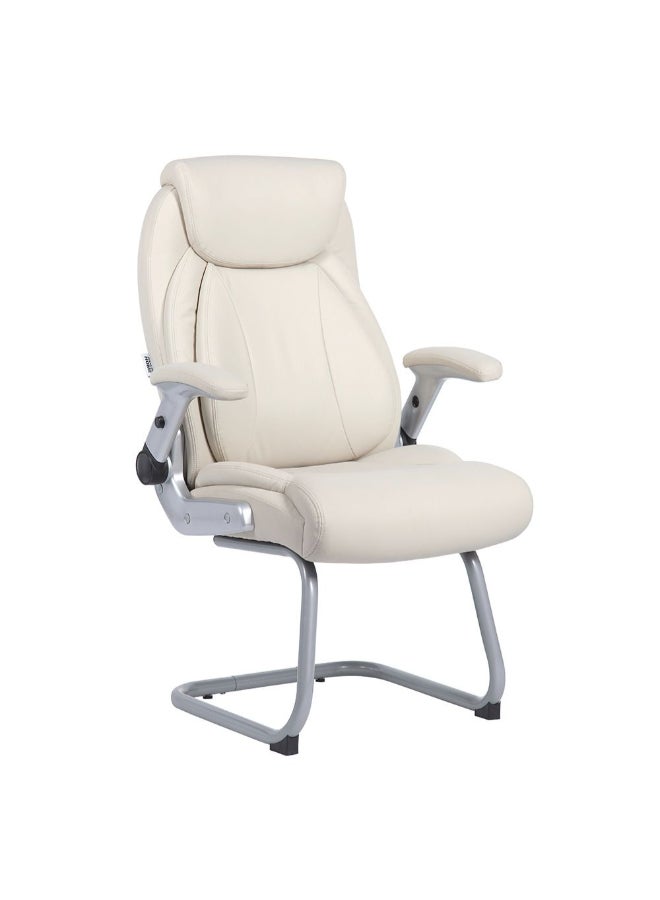 DANUBE HOME Tyrell Visitor Back Office Chair Ergonomic Office Chair Modern Desk Computer Chair Accent Office Armchair Fixed Lumbar L70xW72.5xH115cm - Beige  - Image 2
