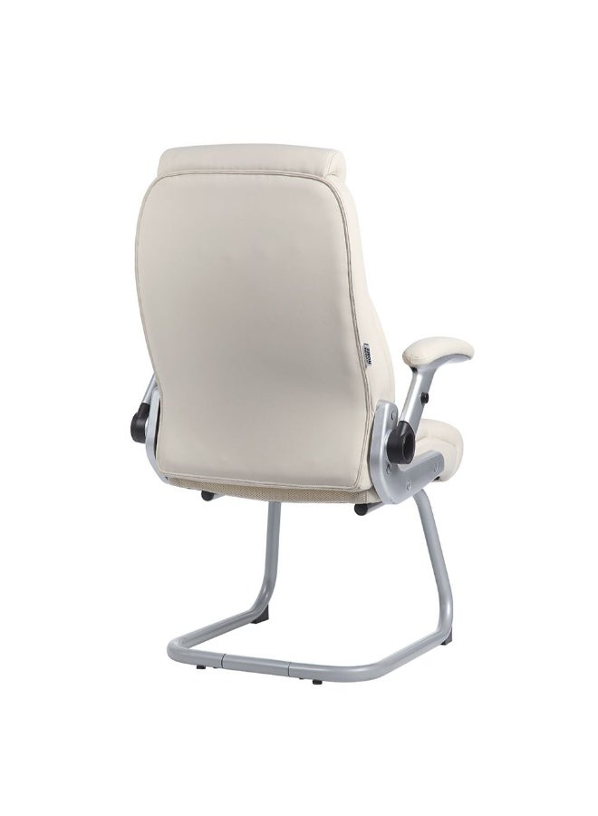 DANUBE HOME Tyrell Visitor Back Office Chair Ergonomic Office Chair Modern Desk Computer Chair Accent Office Armchair Fixed Lumbar L70xW72.5xH115cm - Beige  - Image 5