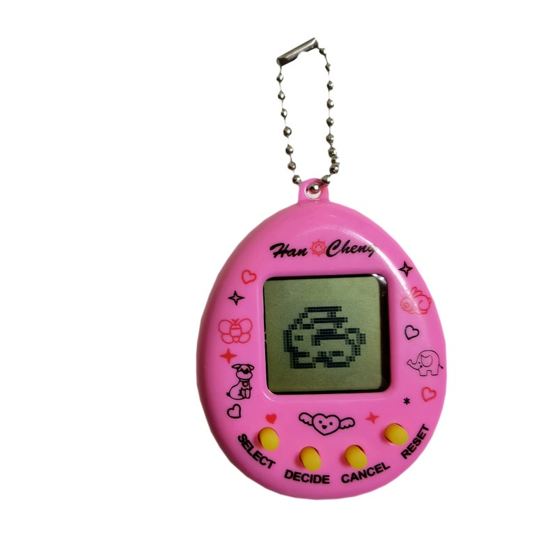 Retro Mini Handheld Game Console with Virtual Pet Keychain - Battery-Powered, Creative Gameplay, Pink/Blue/Yellow, Xcnm, Perfect for Winter - Image 4