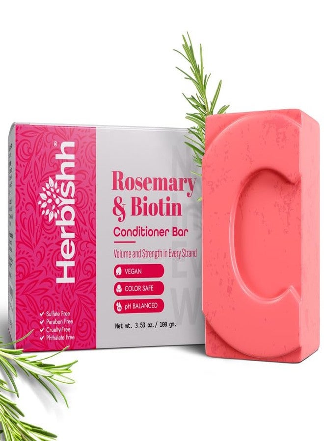 Herbishh Rosemary Conditioner Bar for Hair Growth, Volumizing Solid Conditioner, Strengthening Biotin Bar, Cleansing Soap for Women & Men, Ideal for Curly & Straight Hair Vegan & Sulfate-Free 3.53 oz - Image 1